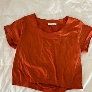 Cotton On Cropped Rust Short Sleeve Tee